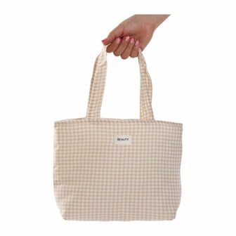 Dames handtas Versa Vichy Beige 9 x 22 x 23 cm 2