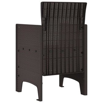 Tuinstoel 2 pcs Bruin 53 x 49 x 85 cm PP 4
