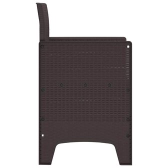 Tuinstoel 2 pcs Bruin 53 x 49 x 85 cm PP 6