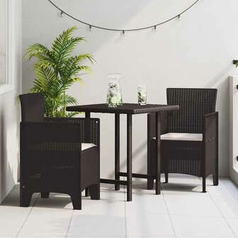 Tuinstoel 2 pcs Bruin 53 x 49 x 85 cm PP 1