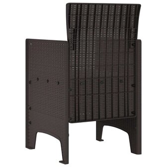 Tuinstoel 2 pcs Bruin 53 x 49 x 85 cm PP 5