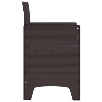 Tuinstoel 2 pcs Bruin 53 x 49 x 85 cm PP 7