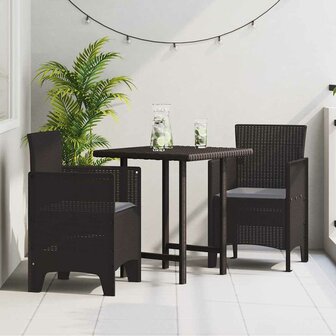 Tuinstoel 2 pcs Bruin 53 x 49 x 85 cm PP 1