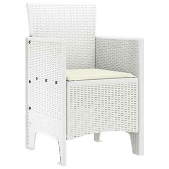 Tuinstoel 2 pcs Wit 53 x 49 x 85 cm PP 4