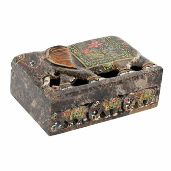 Juwelenkistje Home ESPRIT Bruin Multicolour 15 X 10 X 5,5 CM 1