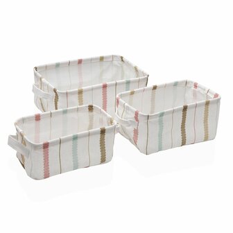Mandenset Versa Textiel 18 x 14 x 28 cm 28 x 18 x 14 cm 1
