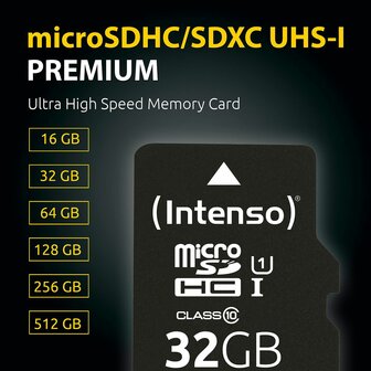 Micro SD kaart met adapter INTENSO 3423492 256 GB 7