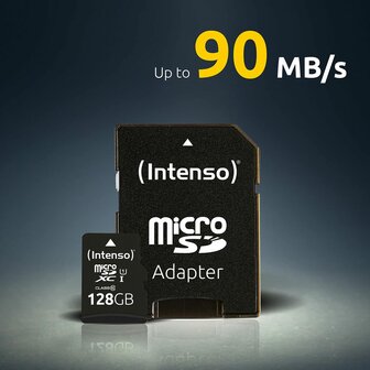 Micro SD kaart met adapter INTENSO 3423492 256 GB 8