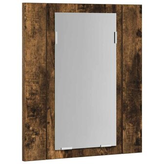 Badkamerspiegelkast LED 40x12x45 cm bewerkt hout gerookt eiken 7