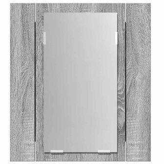 Badkamerspiegelkast LED 40x12x45 cm bewerkt hout grijs sonoma 6
