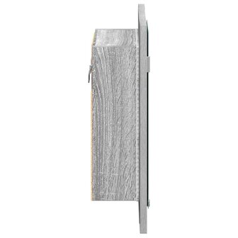 Badkamerspiegelkast LED 40x12x45 cm bewerkt hout grijs sonoma 9
