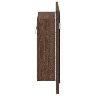 Badkamerspiegelkast LED 40x12x45 cm bewerkt hout bruineiken 9