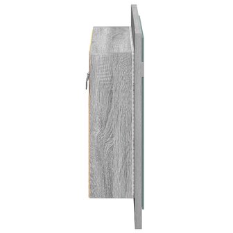 Spiegelkast LED 60x12x45 cm bewerkt hout grijs sonoma eiken 8
