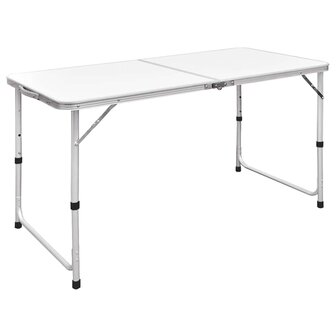 Campingtafel inklapbaar en verstelbaar 120x60 cm aluminium 1