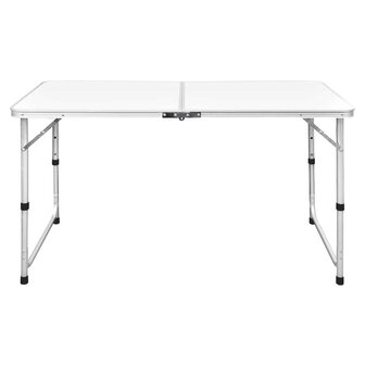 Campingtafel inklapbaar en verstelbaar 120x60 cm aluminium 2