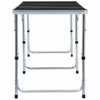 Campingtafel inklapbaar 180x60 cm aluminium grijs 4