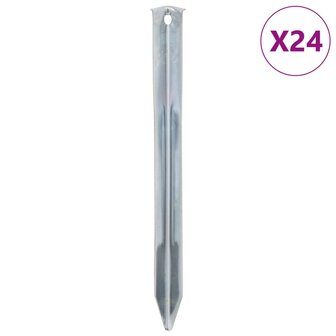 Tentharingen 24 st &Oslash;20 mm 22 cm gegalvaniseerd staal 1