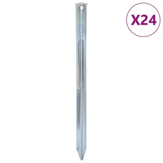 Tentharingen 24 st &Oslash;20 mm 30 cm gegalvaniseerd staal 1