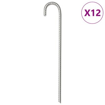 Tentharingen 12 st &Oslash;10 mm 37 cm gegalvaniseerd staal 1
