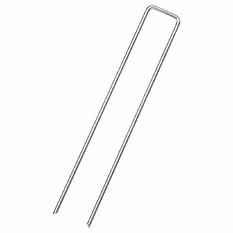Grondharingen 50 st U-vormig 20x4 cm gegalvaniseerd staal 2