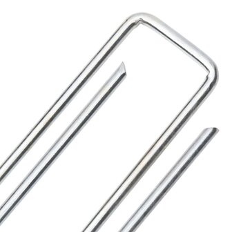 Grondharingen 50 st U-vormig 20x4 cm gegalvaniseerd staal 4