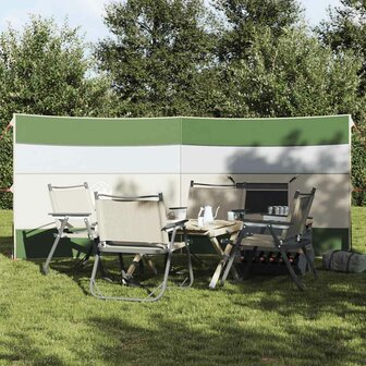 Windscherm camping waterdicht 340x130 cm groen 1
