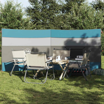 Windscherm camping waterdicht 340x130 cm blauw 1
