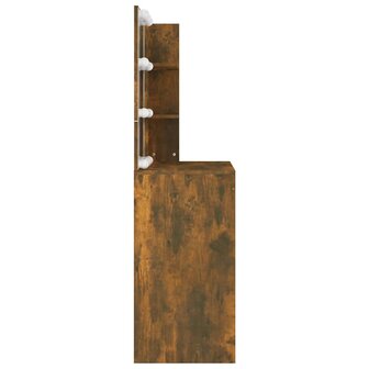 Kaptafel met LED-verlichting 74,5x40x141 cm bruin eikenkleur 6