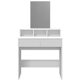 Kaptafel met spiegel 80x41x144,5 cm wit 4