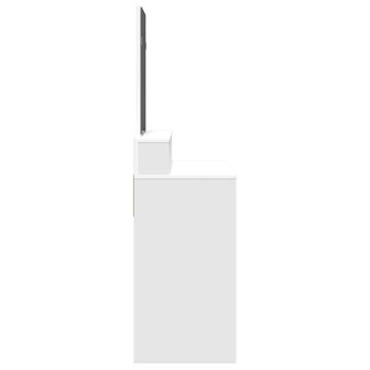 Kaptafel met spiegel 80x41x144,5 cm wit 5