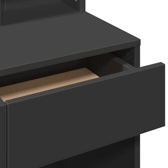 Kaptafel met spiegel 80x41x144,5 cm zwart 8