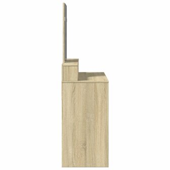 Kaptafel met spiegel 80x41x144,5 cm sonoma eikenkleurig 5