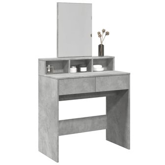 Kaptafel met spiegel 80x41x144,5 cm betongrijs 1