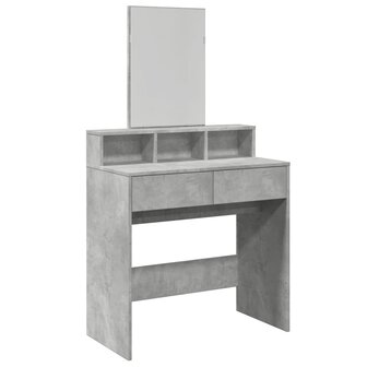 Kaptafel met spiegel 80x41x144,5 cm betongrijs 2