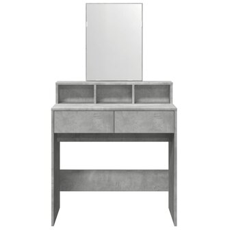 Kaptafel met spiegel 80x41x144,5 cm betongrijs 4