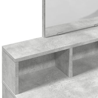 Kaptafel met spiegel 80x41x144,5 cm betongrijs 7