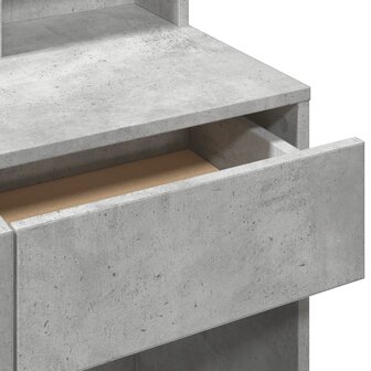 Kaptafel met spiegel 80x41x144,5 cm betongrijs 8