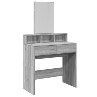 Kaptafel met spiegel 80x41x144,5 cm grijs sonoma 2