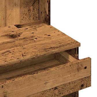Kaptafel met spiegel 96x39x142 cm oud houtkleurig 9
