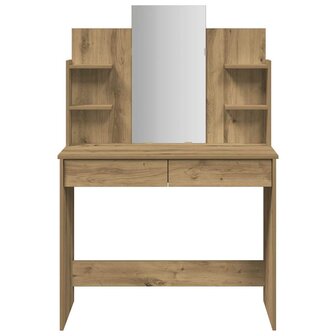Kaptafel met spiegel 96x39x142 cm artisanaal eikenkleur 4