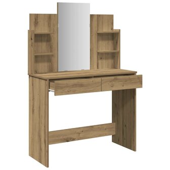 Kaptafel met spiegel 96x39x142 cm artisanaal eikenkleur 7