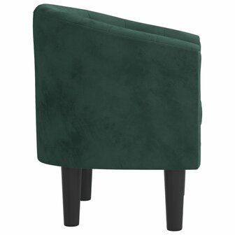 Kuipstoel fluweel donkergroen 4