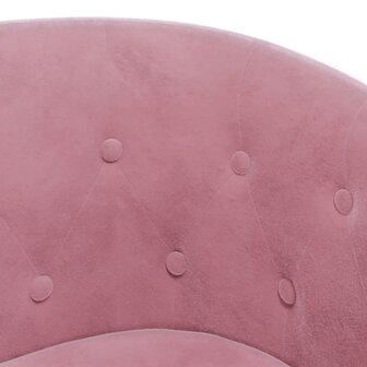 Kuipstoel fluweel roze 6