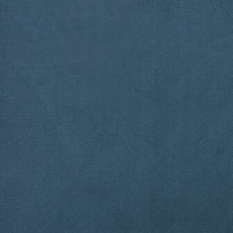 Kuipstoel met voetenbank fluweel donkerblauw 7