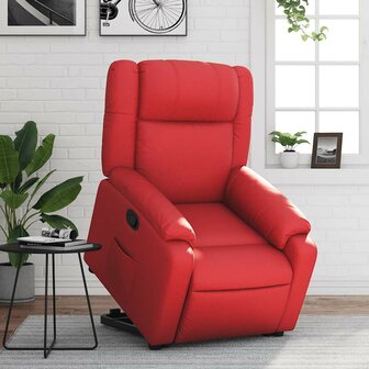 Sta-op-stoel kunstleer rood 1