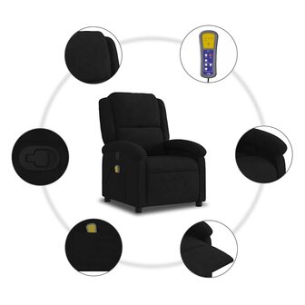 Massagestoel van zwart fluweel 6