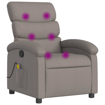 Massagestoel verstelbaar stof taupe 2