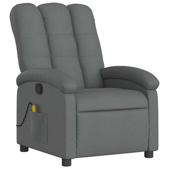 Massagestoel verstelbaar stof donkergrijs 4