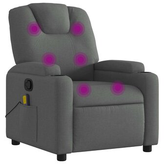 Massagestoel verstelbaar stof donkergrijs 2