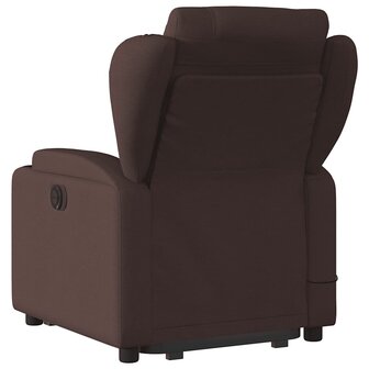 Sta-op-massagestoel verstelbaar stof donkerbruin 5